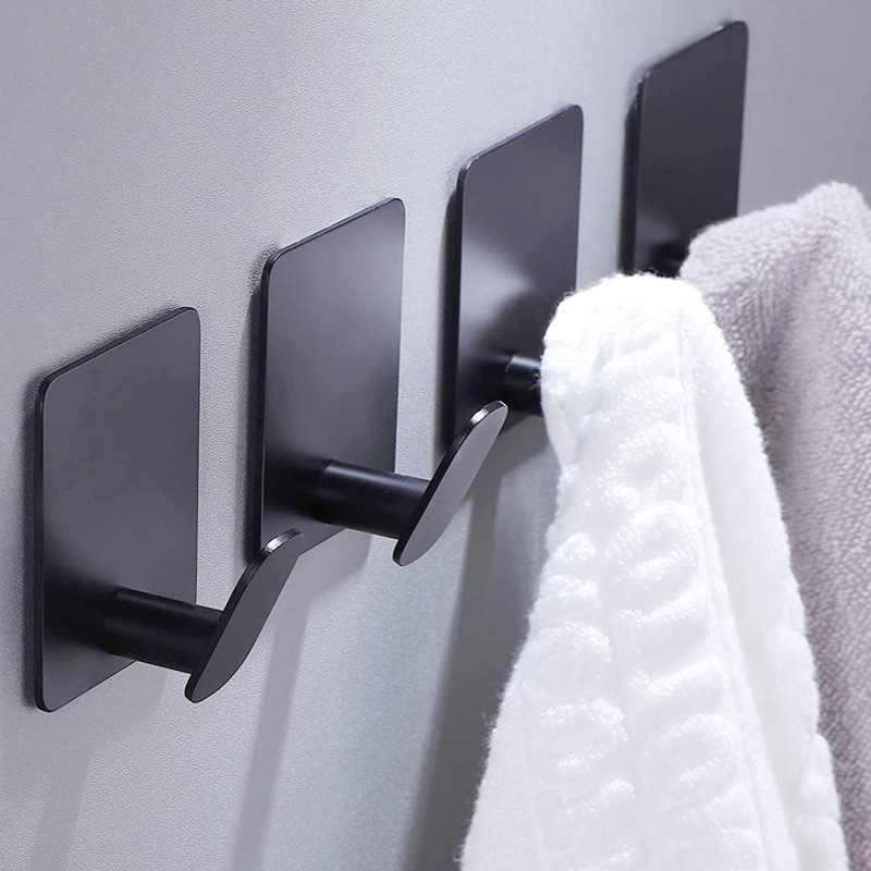 Home Bathroom Hardware - 1/4-teiliges Edelstahl-Badezimmer-Zubehör-Set mit Handtuchhalter und Kleiderhaken