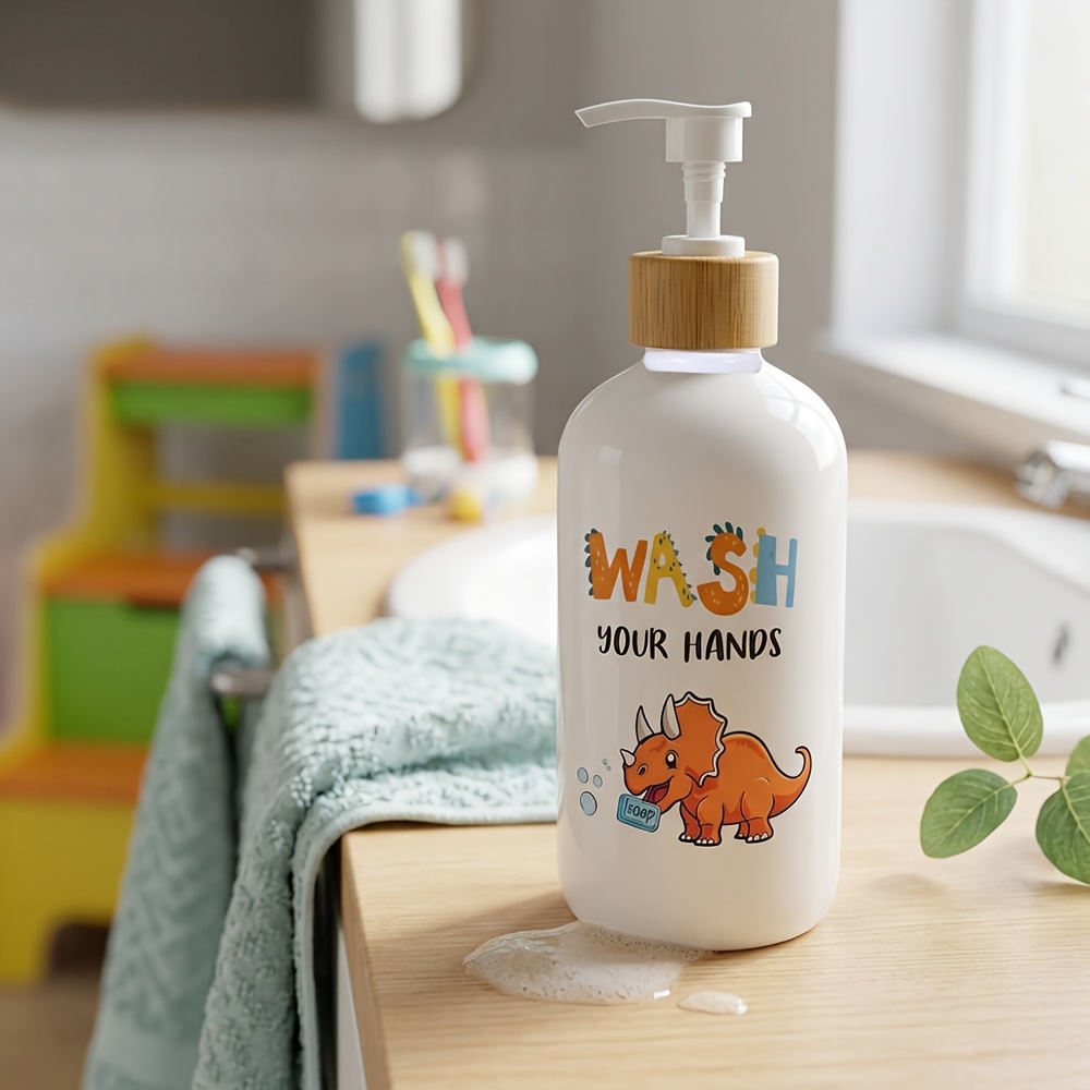 Home Bathroom Soap Dispenser - Badezimmer-Seifenspender, Dinosaurier-Seifenspender aus Kunststoff mit Pumpe