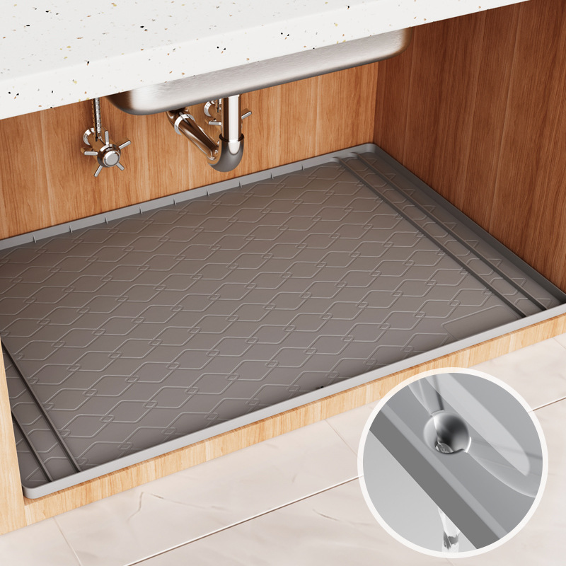 Home Essentials Bathroom Storage - Silikon-Unterwaschbeckenmatte, Küchenzubehör, Regalunterlage, Schrankschutz, Aufbewahrung für