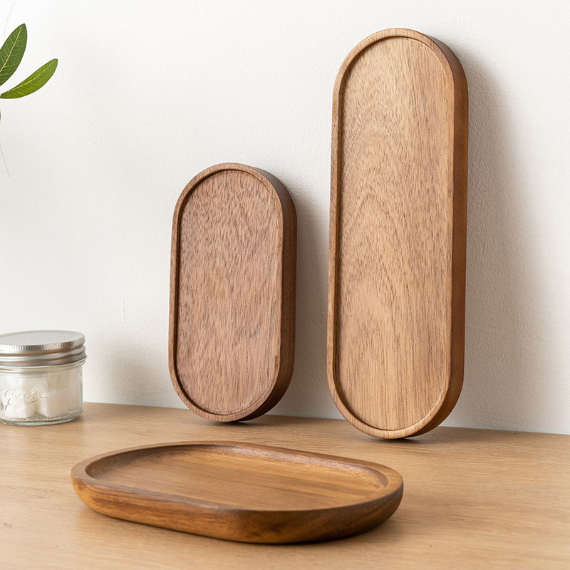 Zara Home Bathroom Tray - Geschirr Massivholz Essen Tablett runde Rechteck