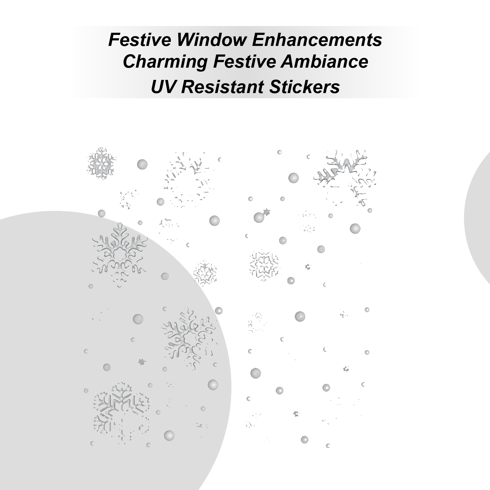 Home Bathroom Window - Feiertags-Fensteraufkleber, statisch, wiederverwendbar, Heimdekoration, Schneeflockenaufkleber, Weihnachts-Fensteraufkleber