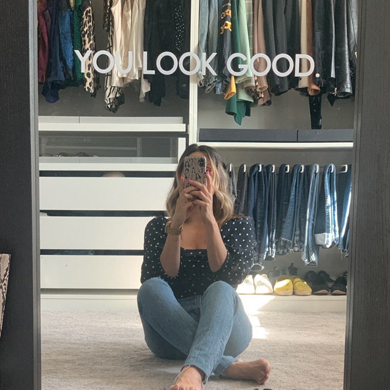 Home Bathroom Window - You Look Good Spiegel-Wandaufkleber, Badezimmer, Schlafzimmer,