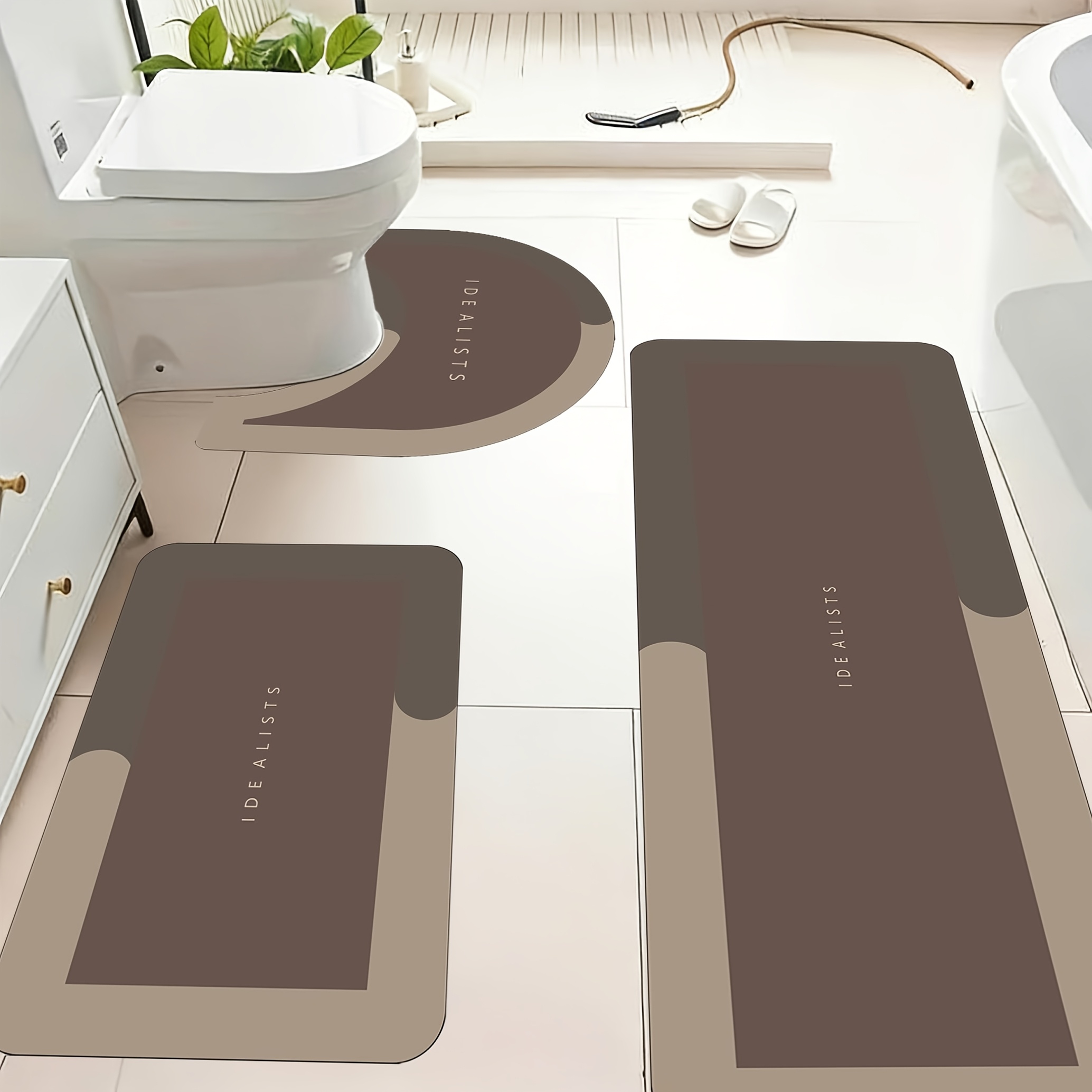 Home Made Bathroom Vanity - Modernes Minimalistisches Badematten-Set Badezimmerteppich Läufermatte Waschtisch-Zubehör