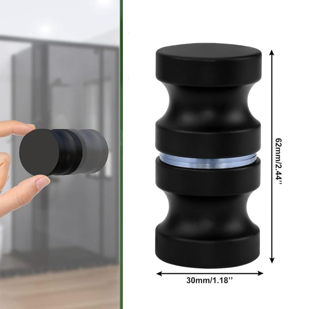 Aluminium-Glastürgriff Schwarz – Home Bathroom Hardware Bewertung und Preis