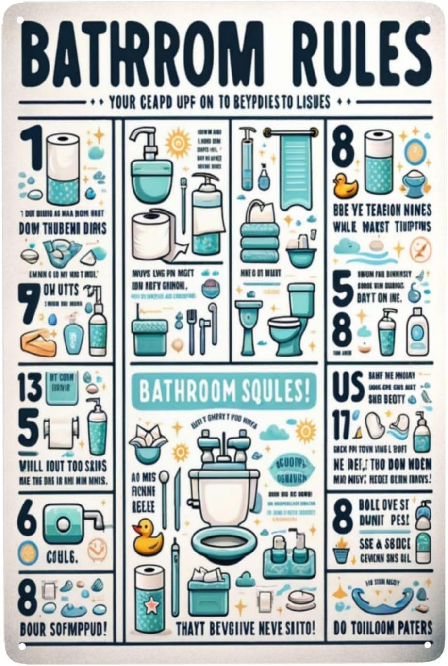 Lustiges & Ausgefallenes Badez – Home Bathroom Rules Bewertung und Preis