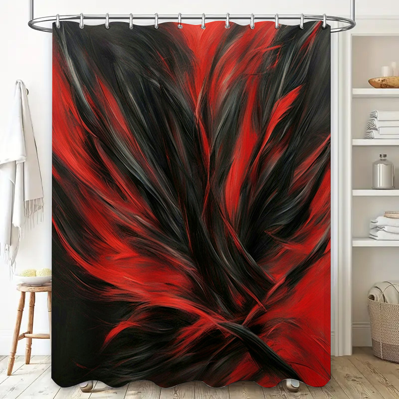 Roter und schwarzer abstrakter – Home Bathroom Decor Ideas Bewertung und Preis