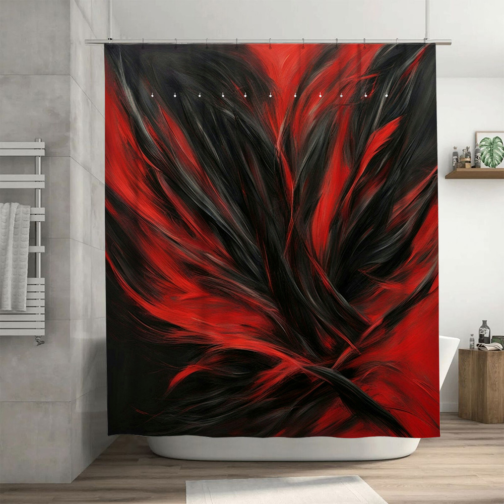Roter und schwarzer abstrakter – Home Bathroom Decor Ideas Bewertung und Preis