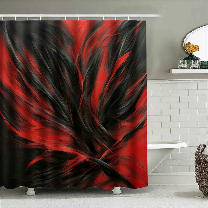 Roter und schwarzer abstrakter – Home Bathroom Decor Ideas Bewertung und Preis