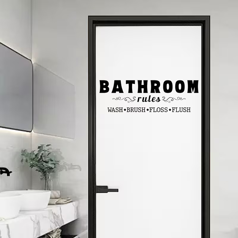 1 Set Praktische Badezimmer-Re – Home Bathroom Rules Bewertung und Preis