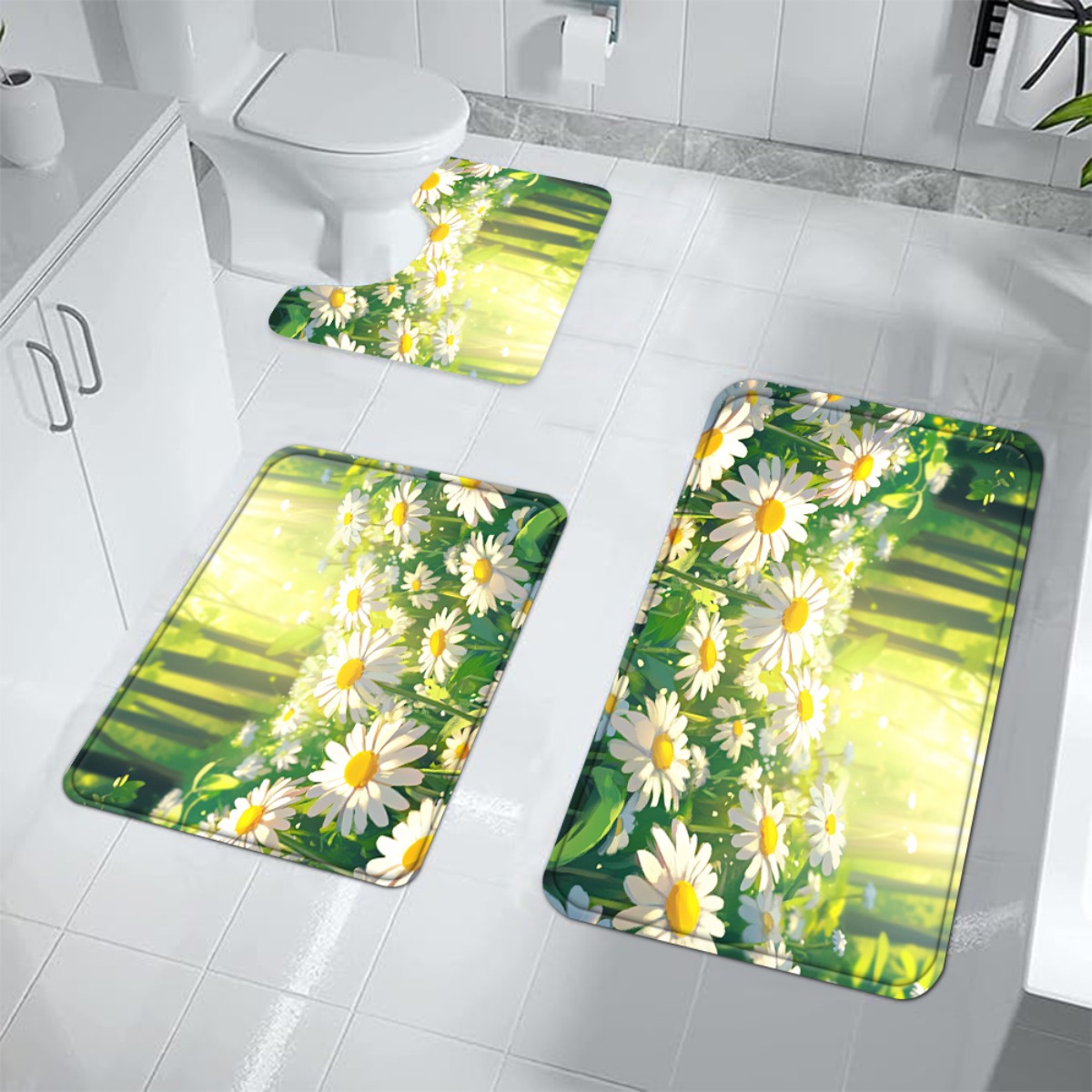Gänseblümchen Blumenmuster Bad – Home Made Bathroom Vanity Bewertung und Preis
