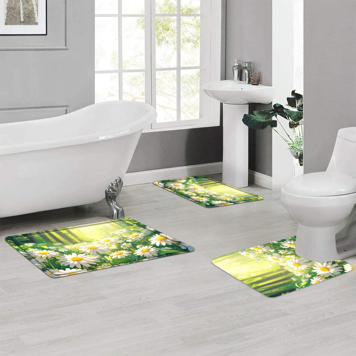 Gänseblümchen Blumenmuster Bad – Home Made Bathroom Vanity Bewertung und Preis