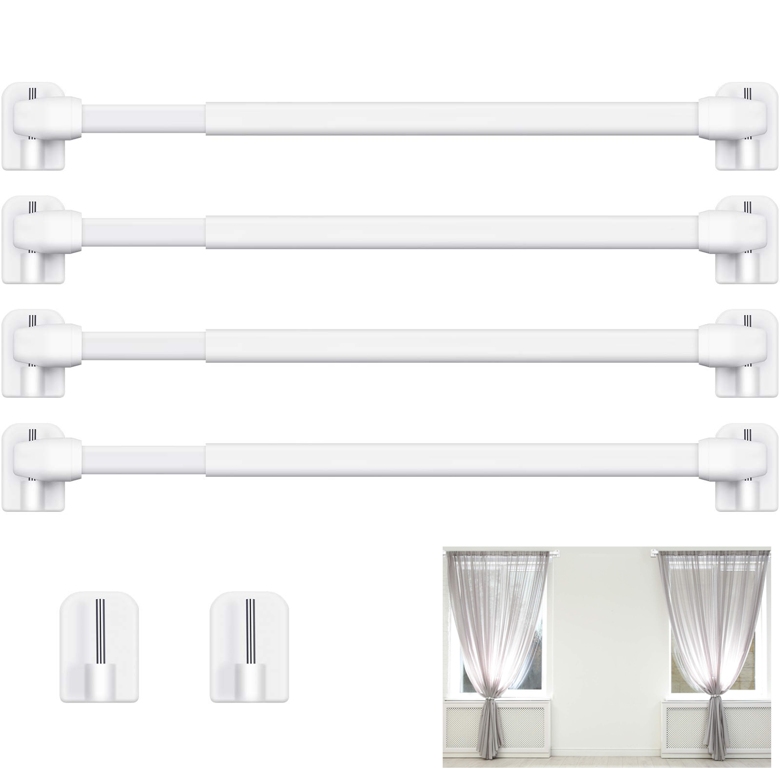 4-teilige Verstellbare Gardine – Home Bathroom Window Bewertung und Preis