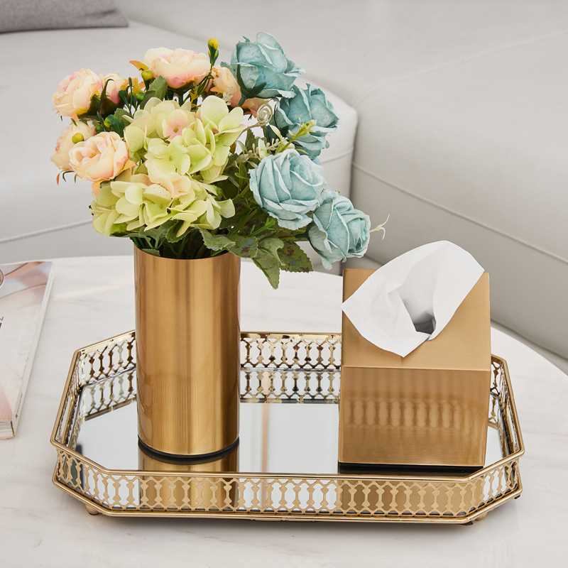 Kreatives Gold-Dekorationstabl – Zara Home Bathroom Tray Bewertung und Preis