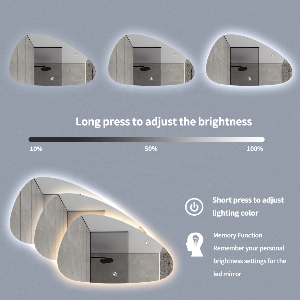 Speziell Geformter Unregelmäßi – Bathroom Mirror Led Bewertung und Preis