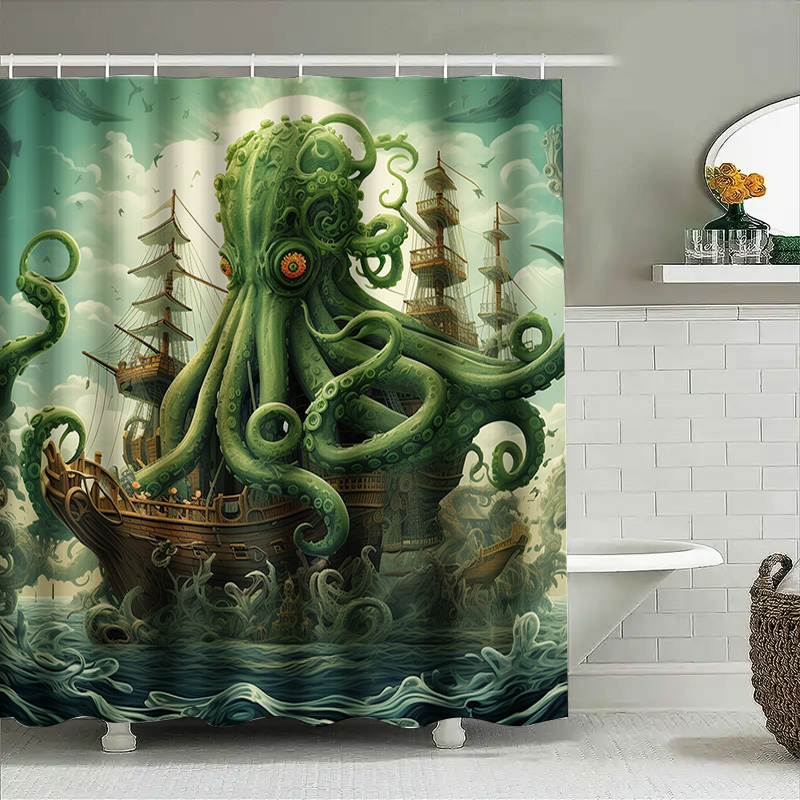 Oktopus Schiff Duschvorhang Su – Home Bathroom Decor Ideas Bewertung und Preis