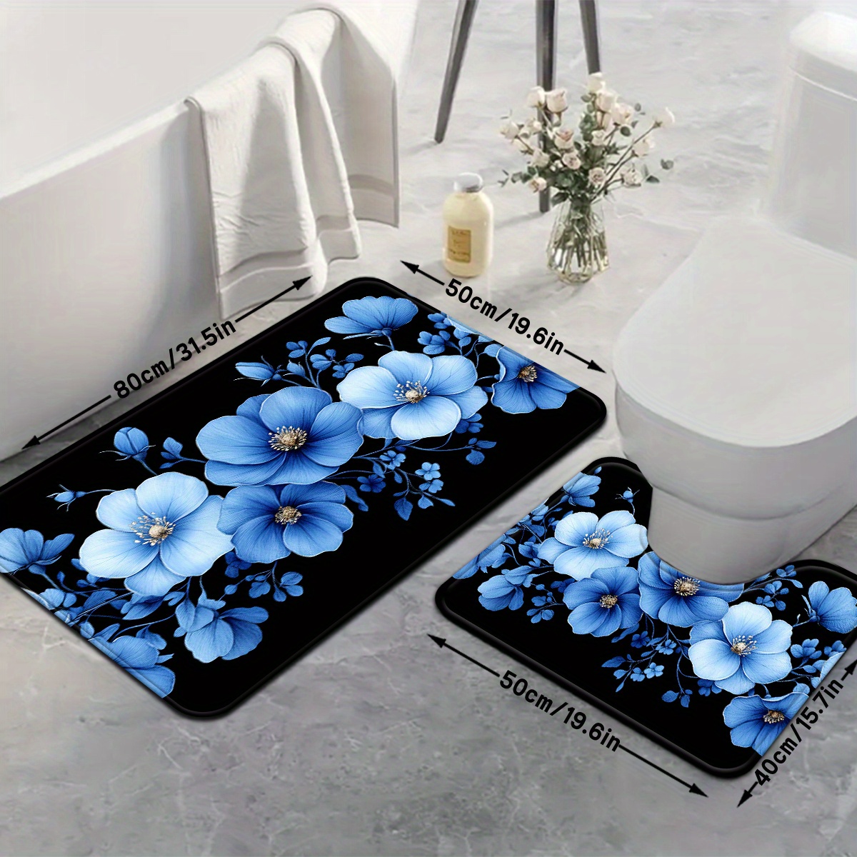 Blaues Blumenmuster Badezimmer – Home Made Bathroom Vanity Bewertung und Preis