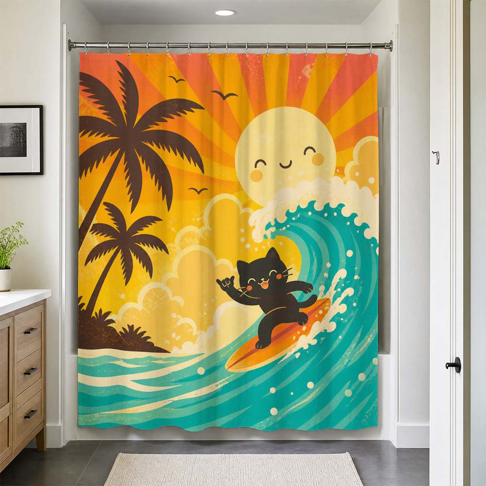 Niedlicher Katzen-Tropen-Sonne – Home Bathroom Decor Ideas Bewertung und Preis