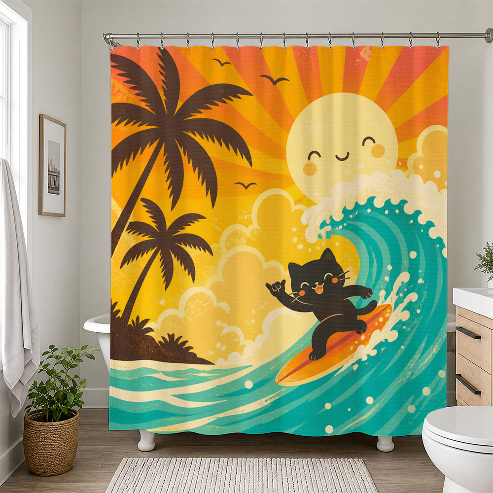 Niedlicher Katzen-Tropen-Sonne – Home Bathroom Decor Ideas Bewertung und Preis