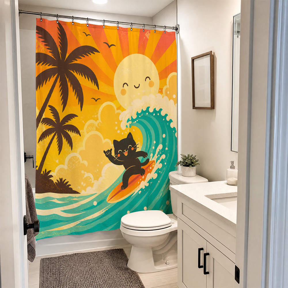 Niedlicher Katzen-Tropen-Sonne – Home Bathroom Decor Ideas Bewertung und Preis