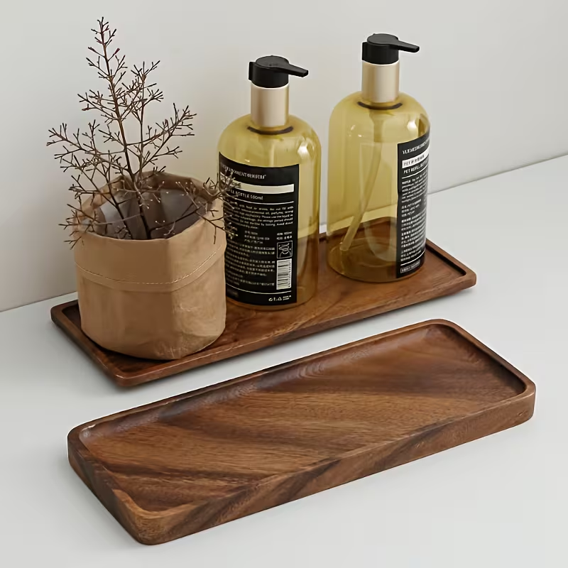 Natürliches Holztablett Rechte – Zara Home Bathroom Tray Bewertung und Preis