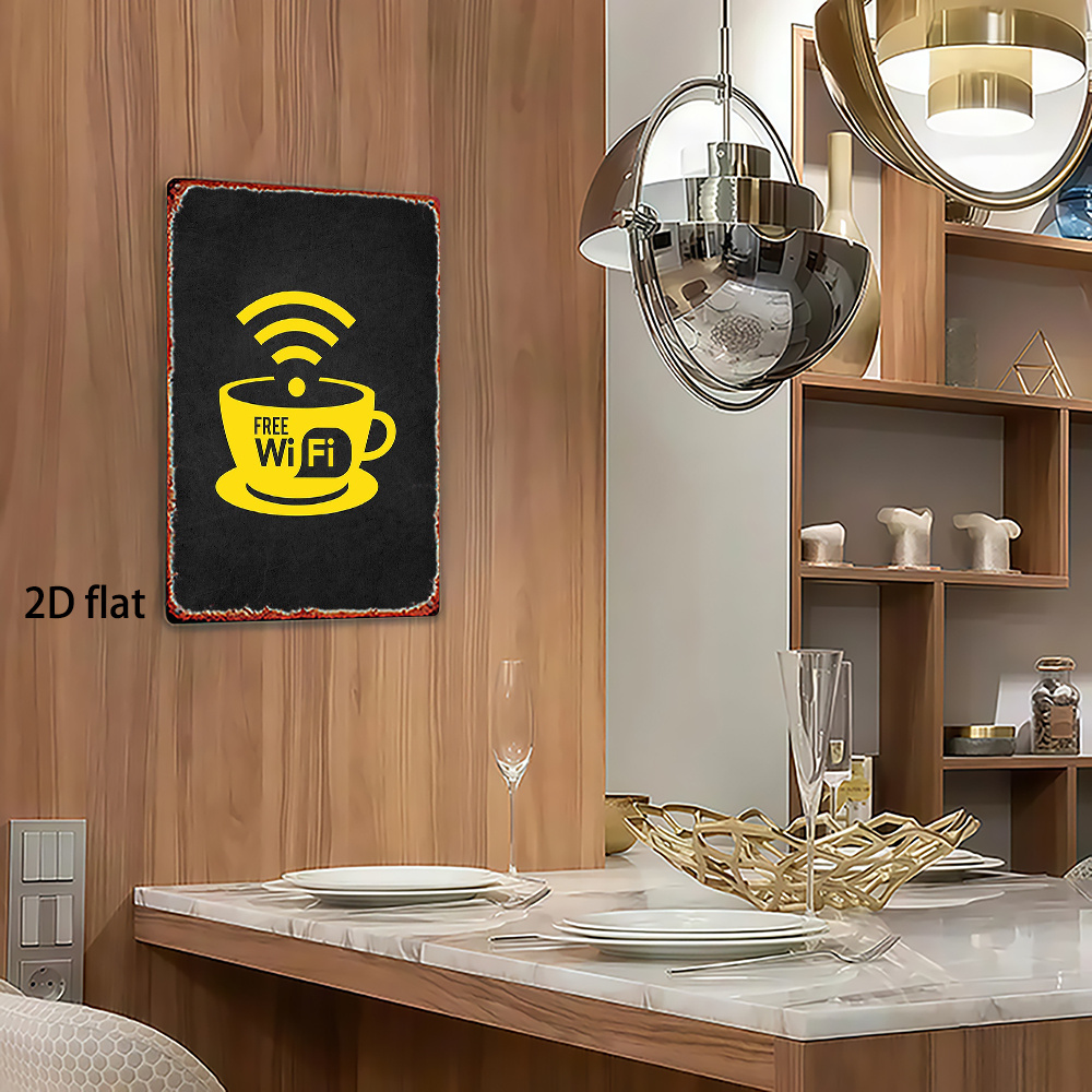 2D Vintage Metallschild, WLAN- – Home Bathroom Decor Ideas Bewertung und Preis