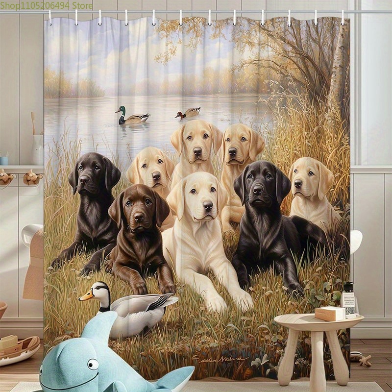 Duschvorhang mit Labrador-Hund – Home Bathroom Decor Ideas Bewertung und Preis
