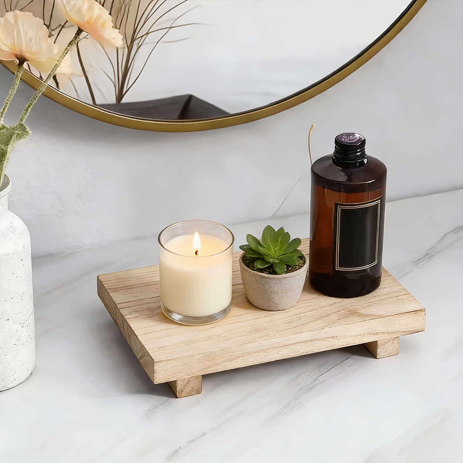 Vintage Holz-Dekotablett, Eleg – Zara Home Bathroom Tray Bewertung und Preis