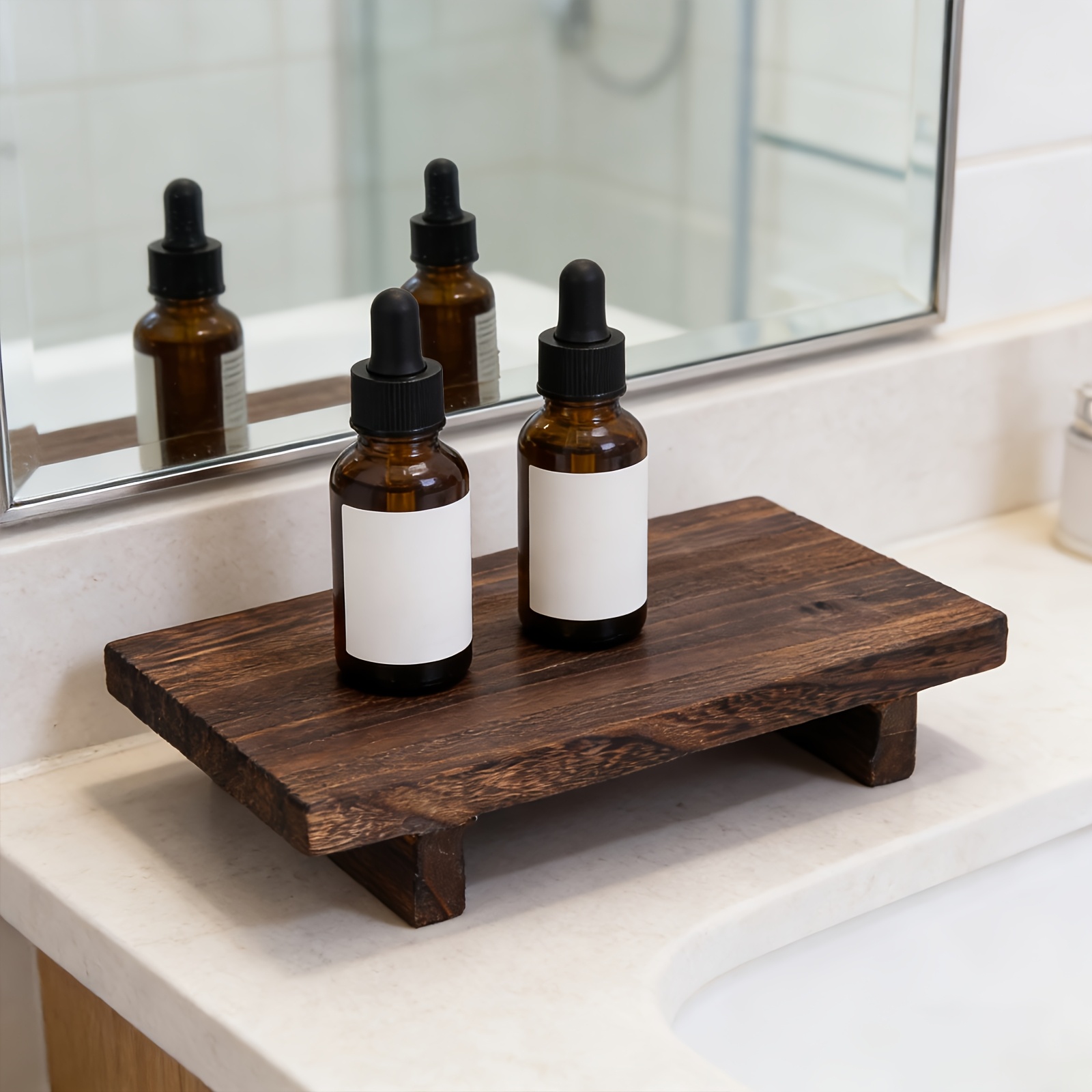 Vintage Holz-Dekotablett, Eleg – Zara Home Bathroom Tray Bewertung und Preis